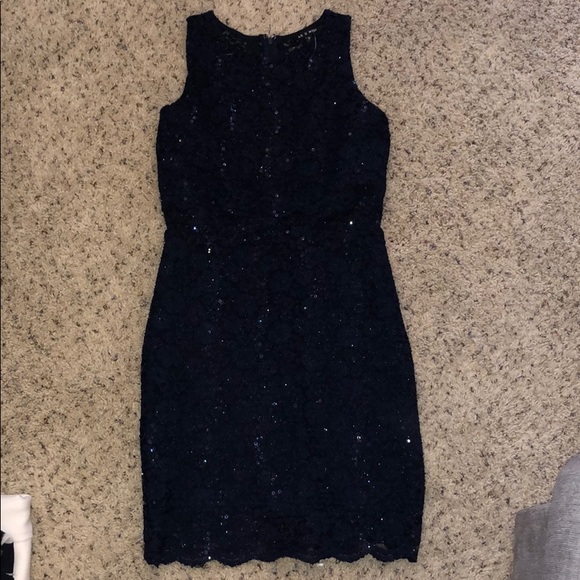 Navy Sequin Dress - Picture 1 of 4